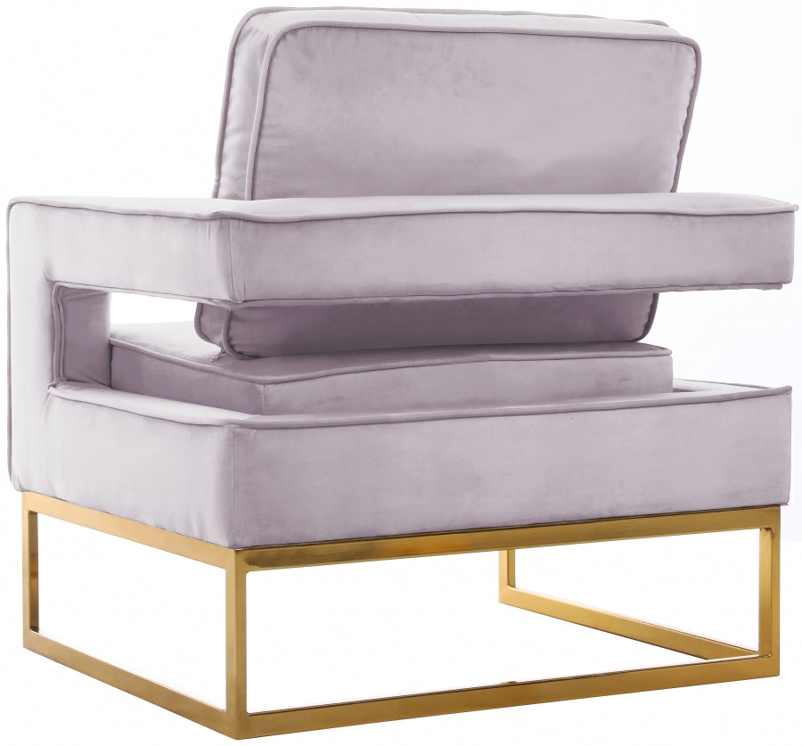 Chaise d'appoint en velours Noah