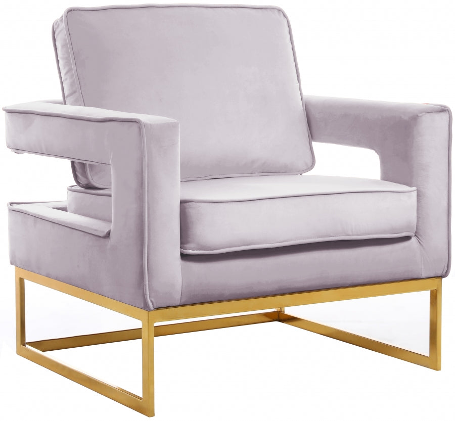 Chaise d'appoint en velours Noah