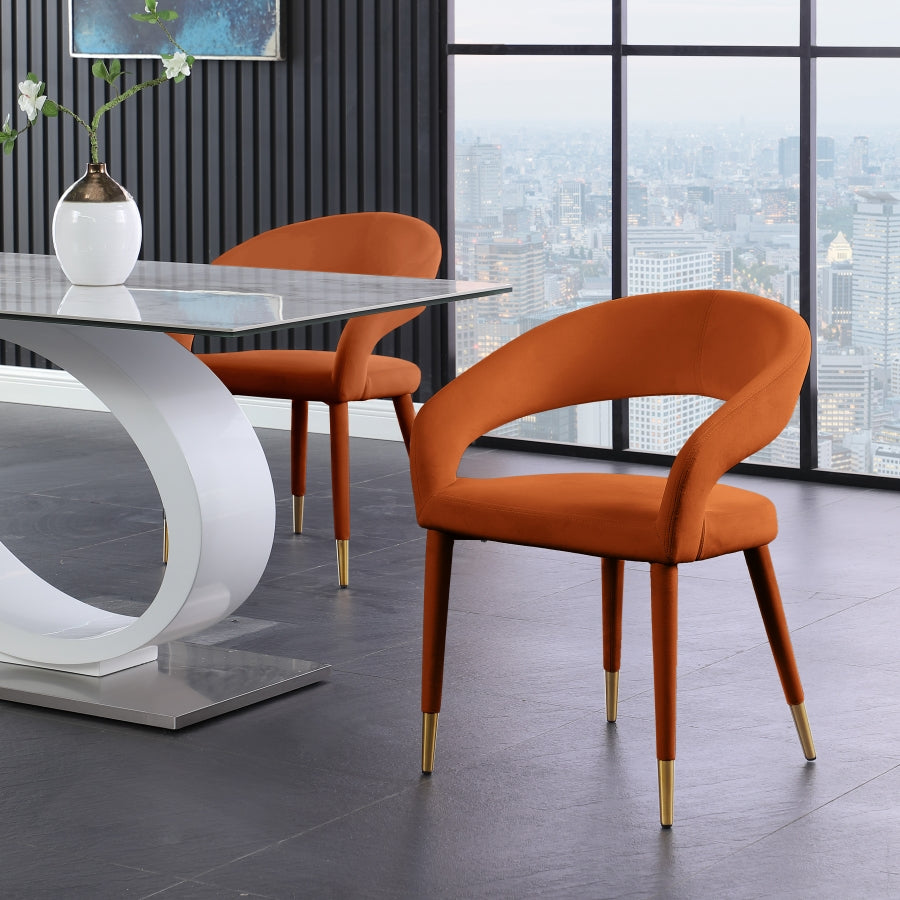 Chaise de salle à manger Destiny en velours