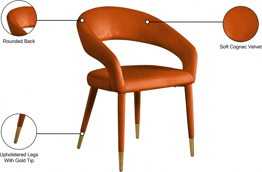 Chaise de salle à manger Destiny en velours