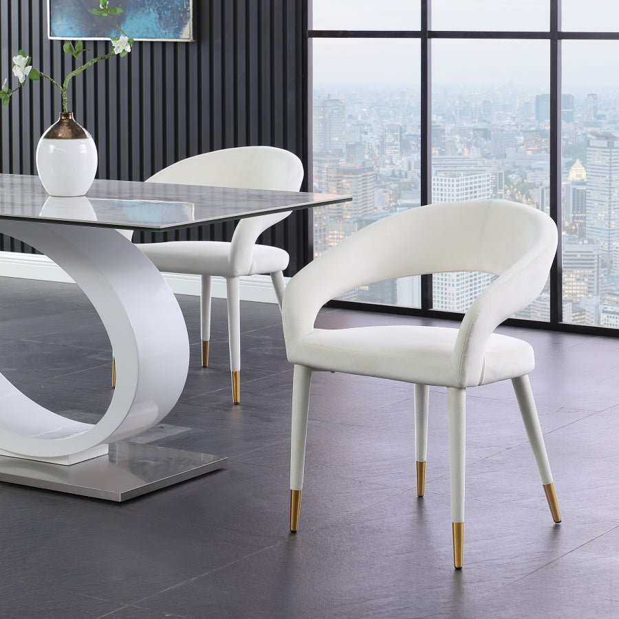 Chaise de salle à manger Destiny en velours