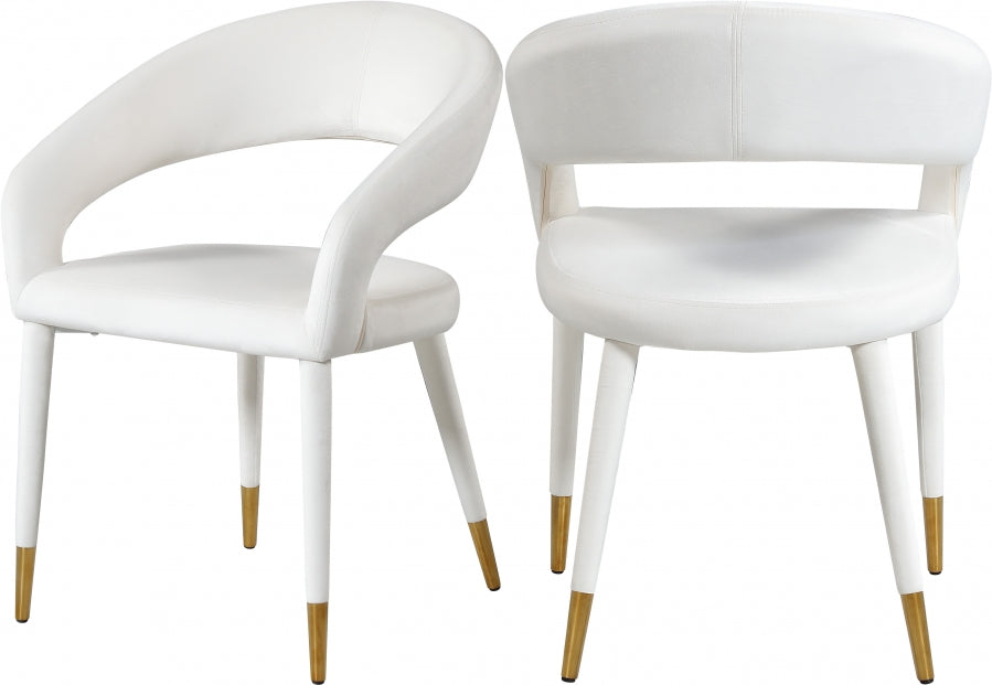 Chaise de salle à manger Destiny en velours