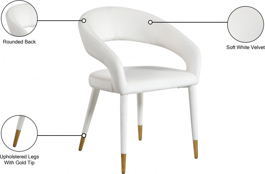 Chaise de salle à manger Destiny en velours