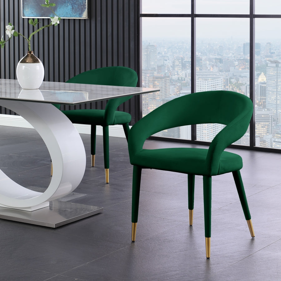 Chaise de salle à manger Destiny en velours