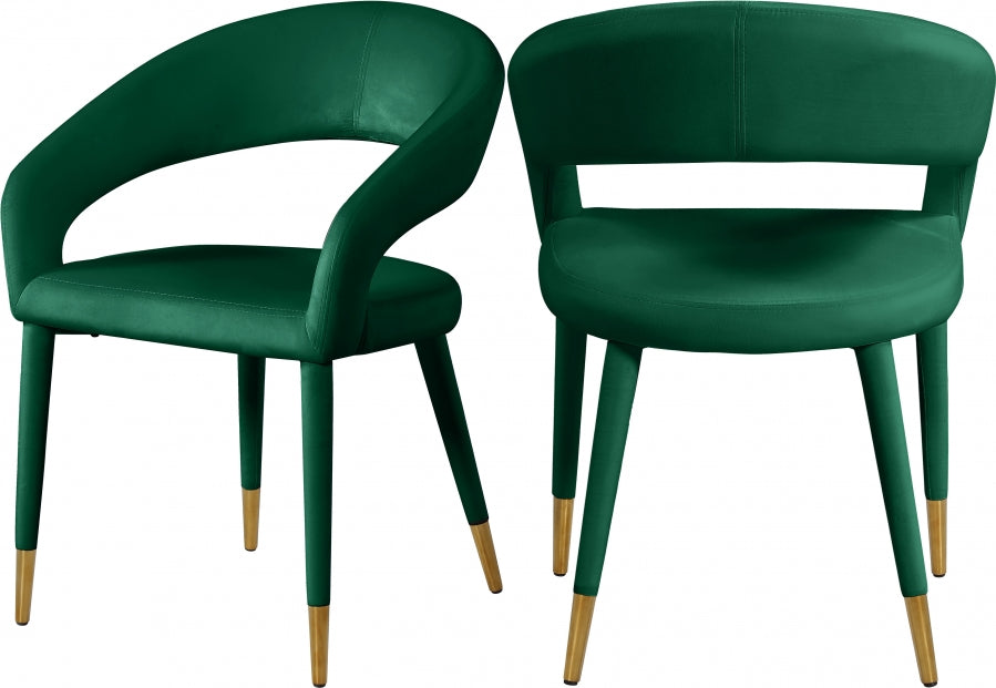 Chaise de salle à manger Destiny en velours