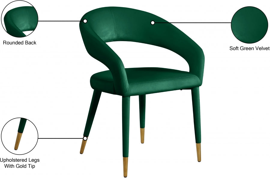 Chaise de salle à manger Destiny en velours