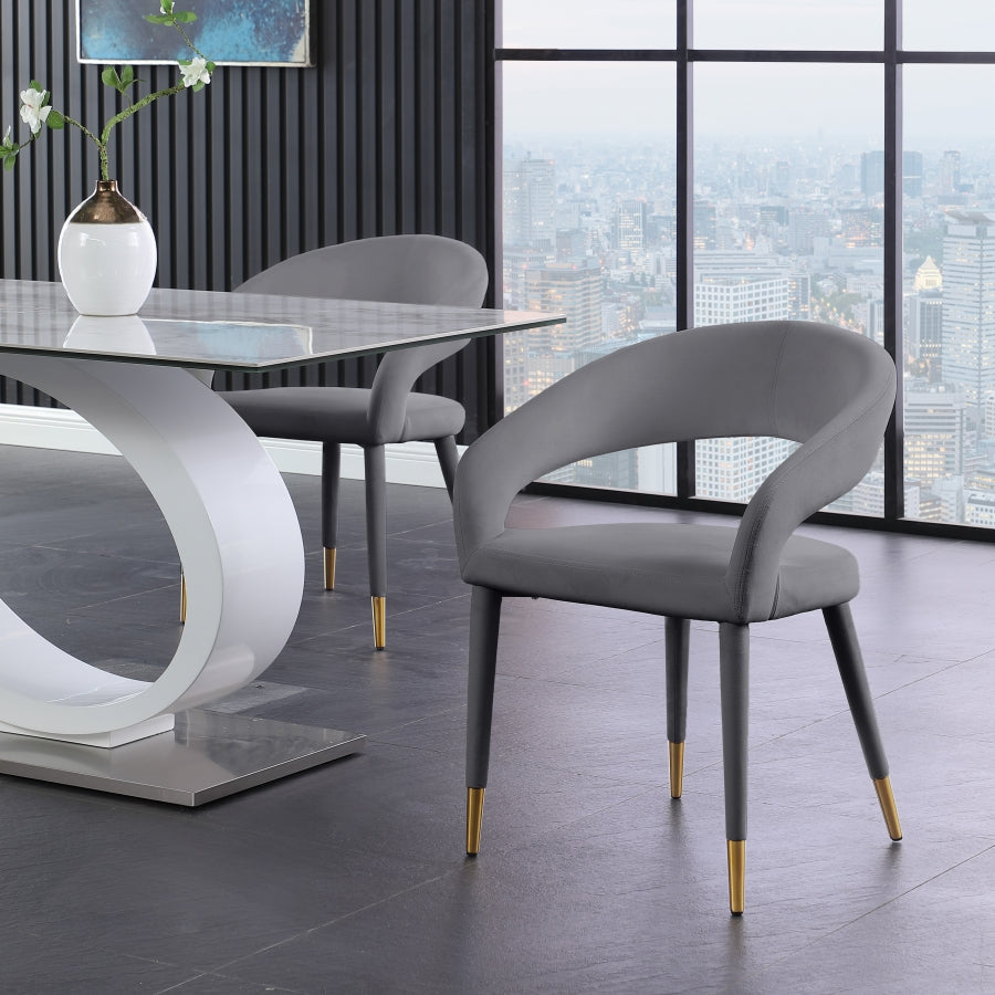 Chaise de salle à manger Destiny en velours