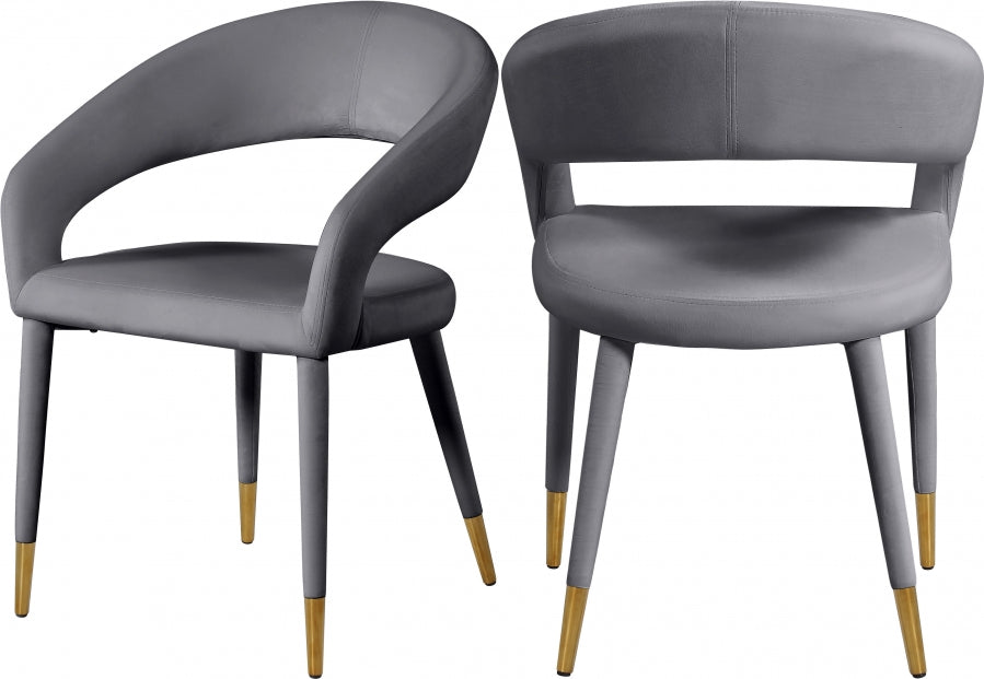 Chaise de salle à manger Destiny en velours
