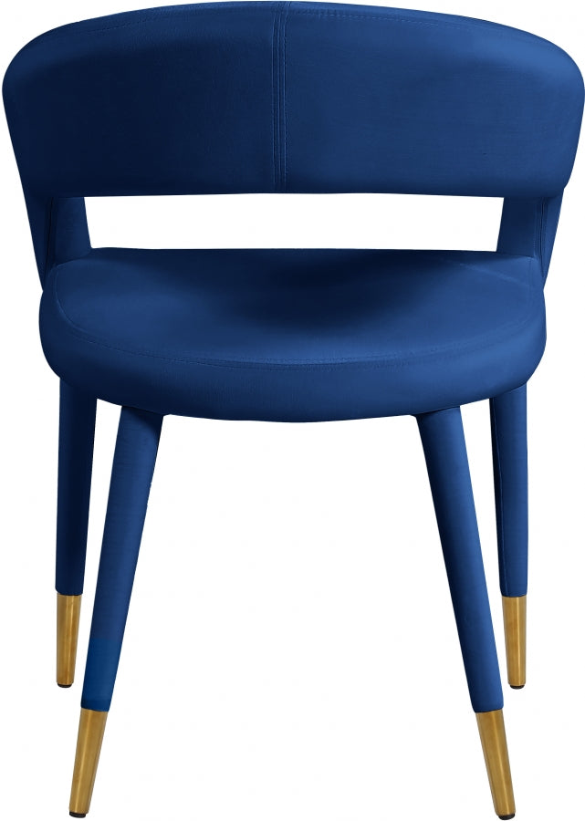 Chaise de salle à manger Destiny en velours