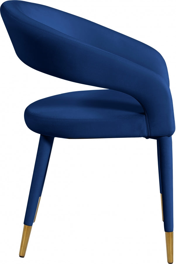Chaise de salle à manger Destiny en velours