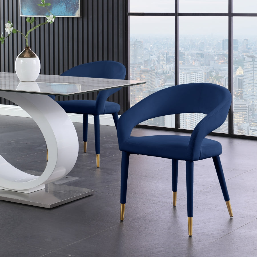 Chaise de salle à manger Destiny en velours