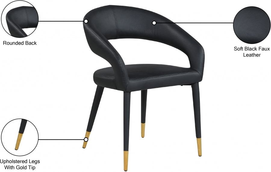 Chaise de salle à manger en similicuir Destiny