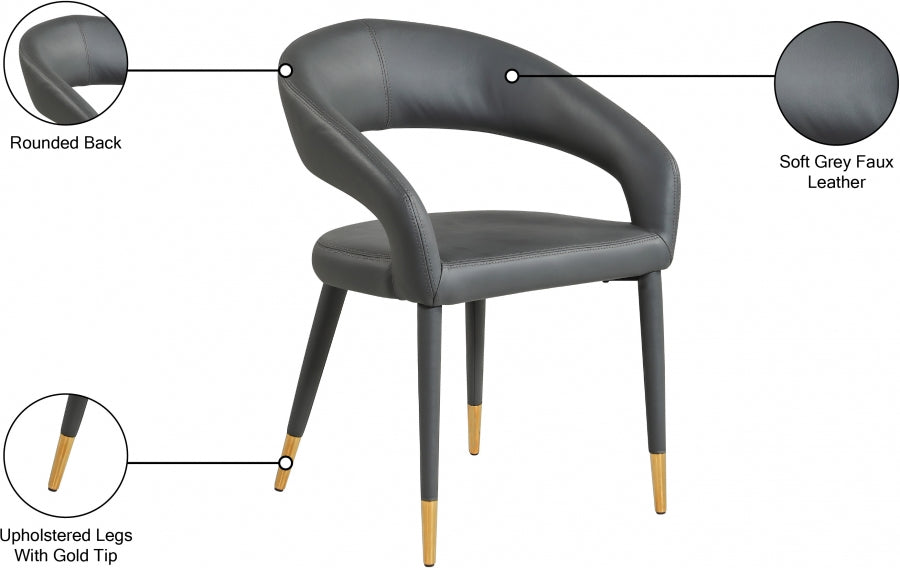 Chaise de salle à manger en similicuir Destiny
