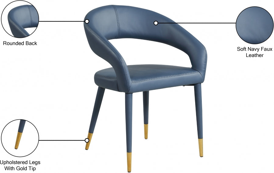 Chaise de salle à manger en similicuir Destiny