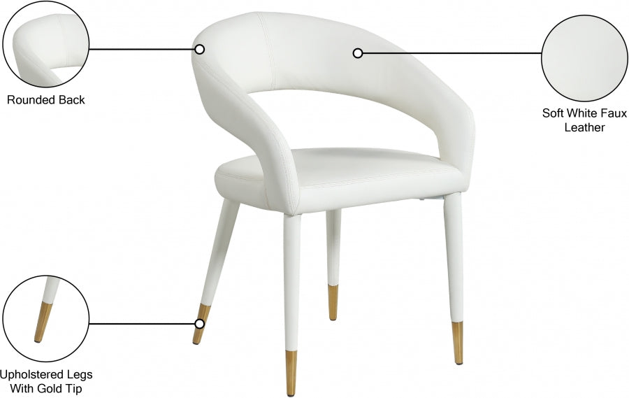 Chaise de salle à manger en similicuir Destiny