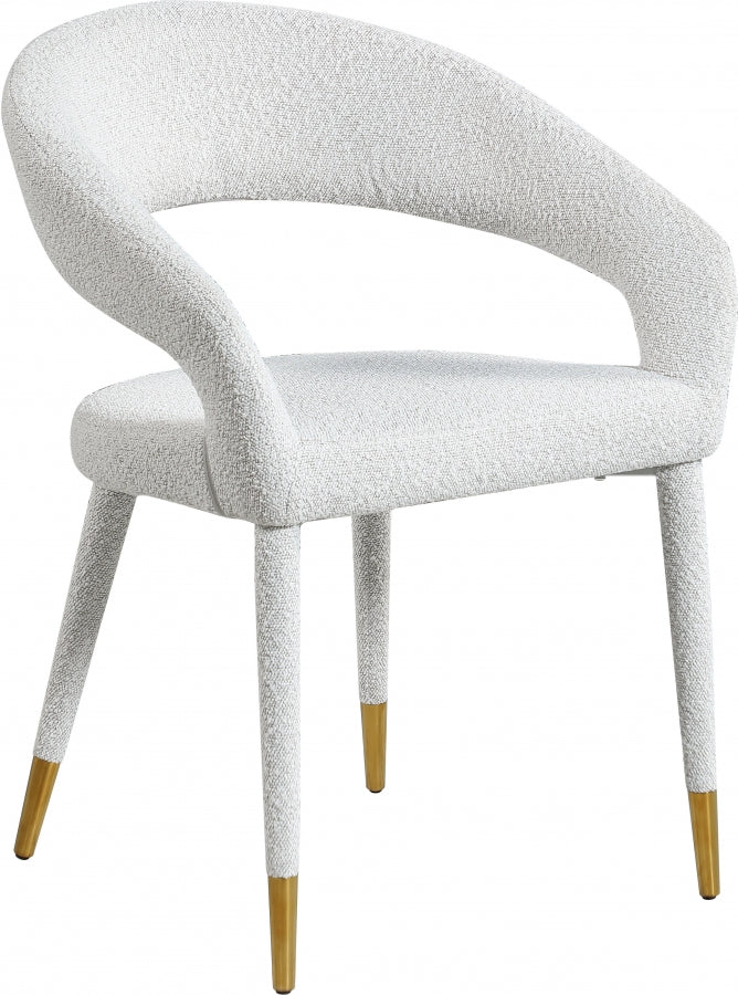 Chaise de salle à manger en tissu bouclé Destiny