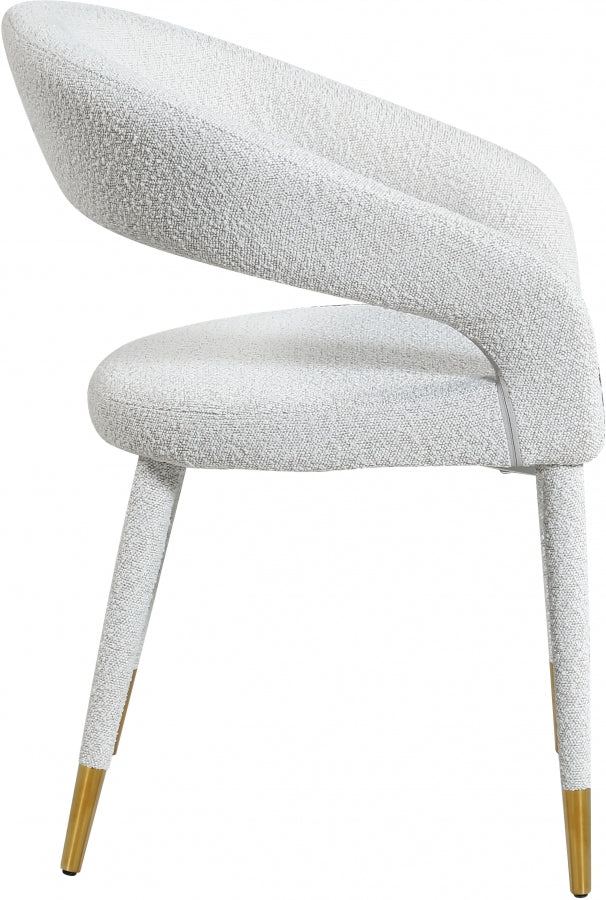 Chaise de salle à manger en tissu bouclé Destiny