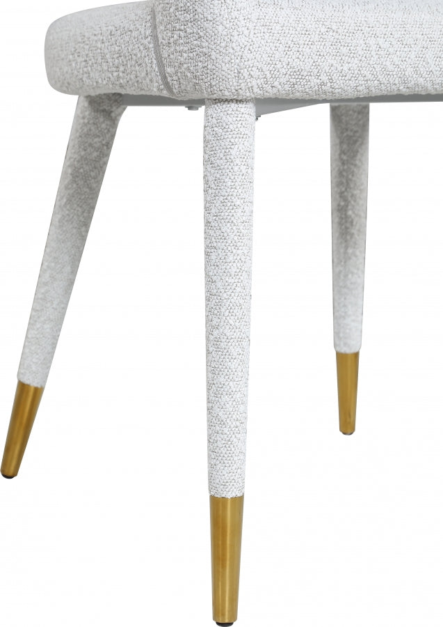 Chaise de salle à manger en tissu bouclé Destiny
