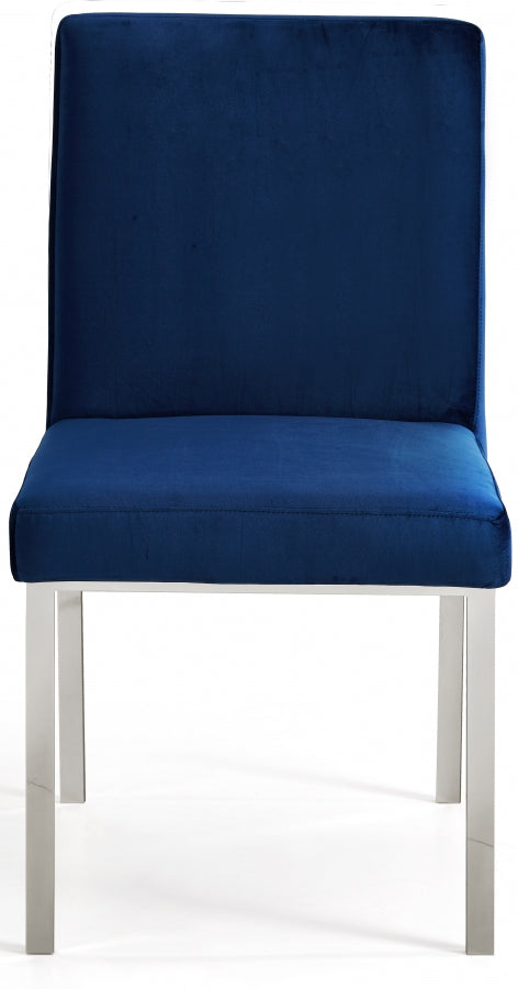 Chaise de salle à manger en velours opale