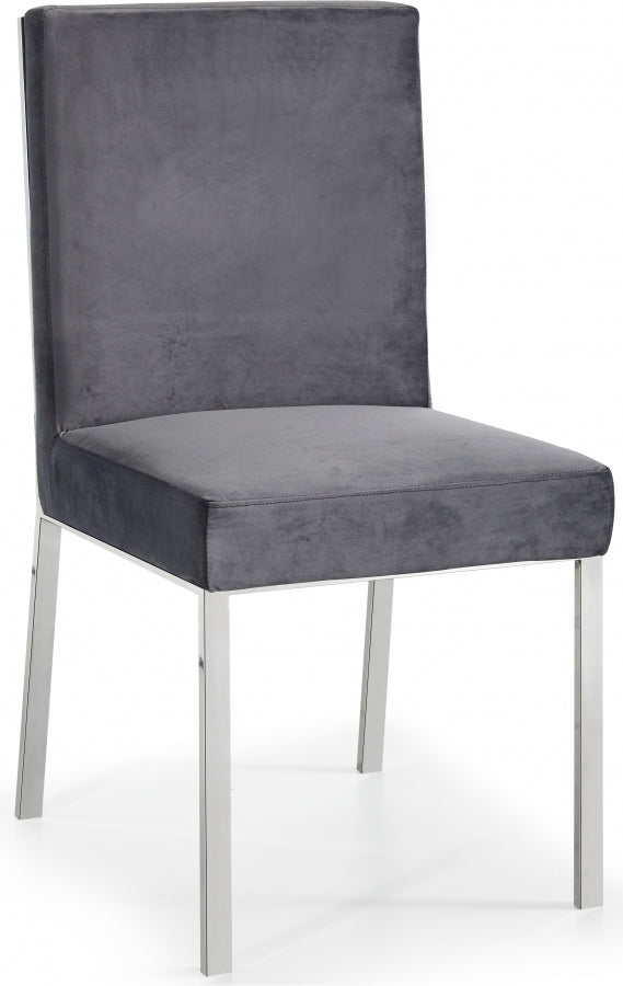 Chaise de salle à manger en velours opale