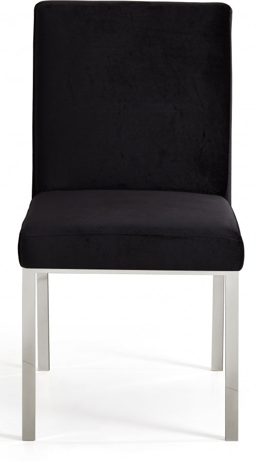 Chaise de salle à manger en velours opale
