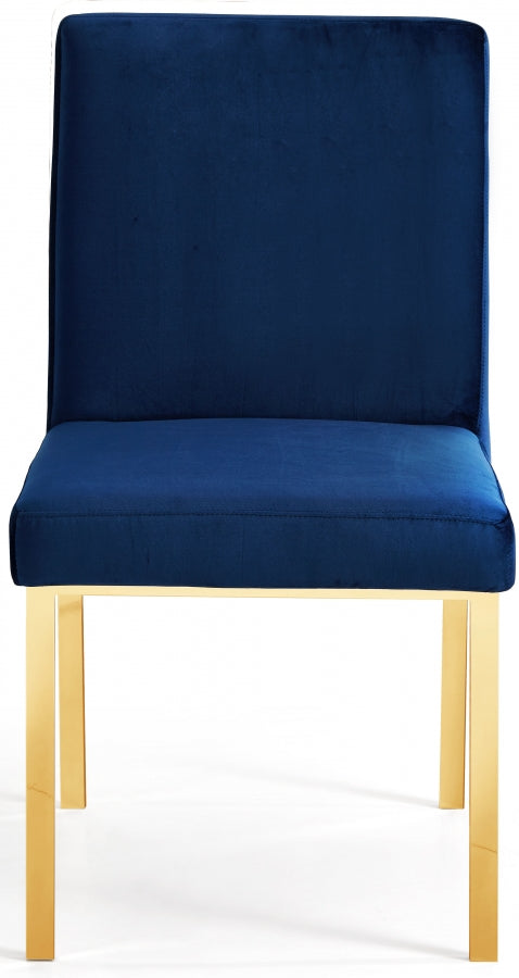 Chaise de salle à manger en velours opale