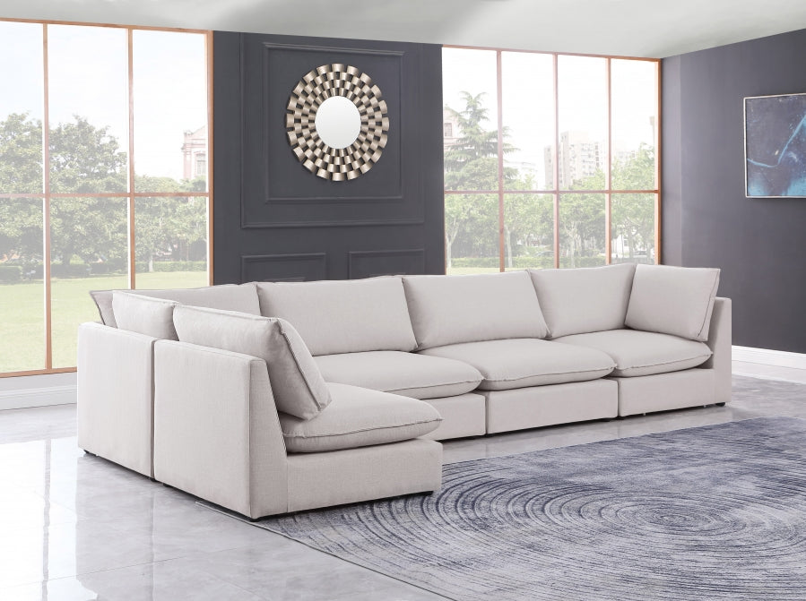 Sectionnel modulaire en lin Mackenzie