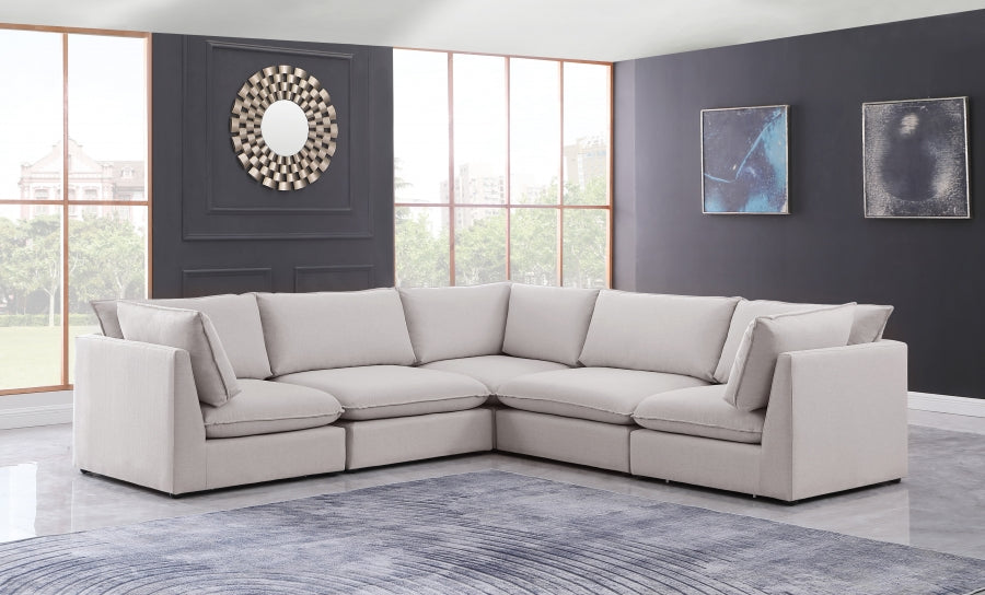 Sectionnel modulaire en lin Mackenzie