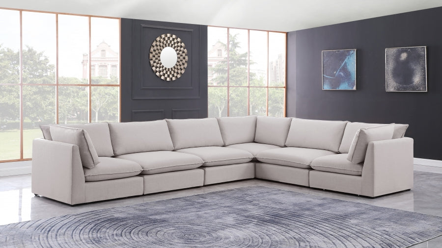 Sectionnel modulaire en lin Mackenzie