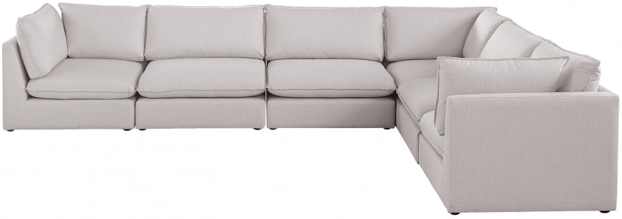Sectionnel modulaire en lin Mackenzie