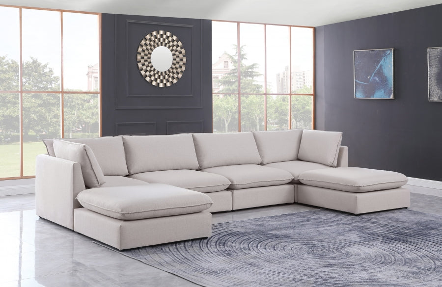 Sectionnel modulaire en lin Mackenzie