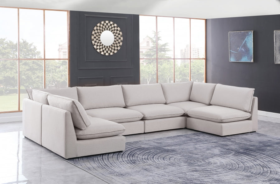 Sectionnel modulaire en lin Mackenzie