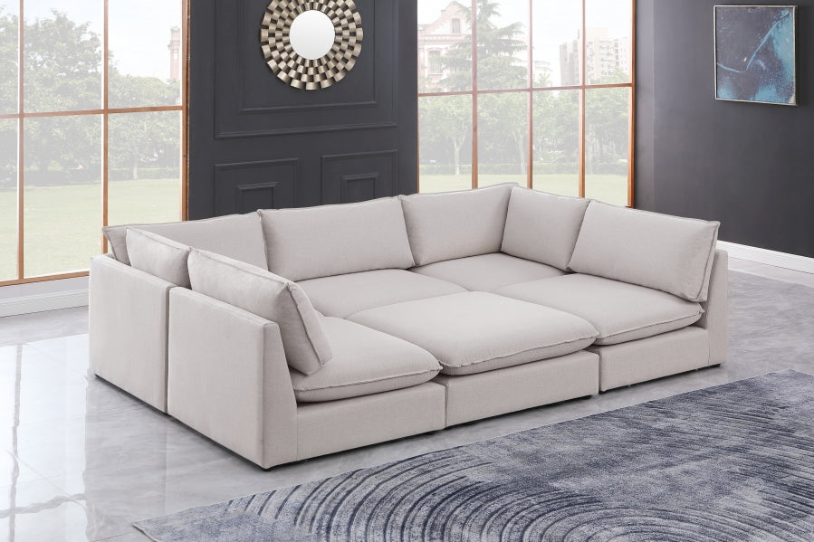 Sectionnel modulaire en lin Mackenzie
