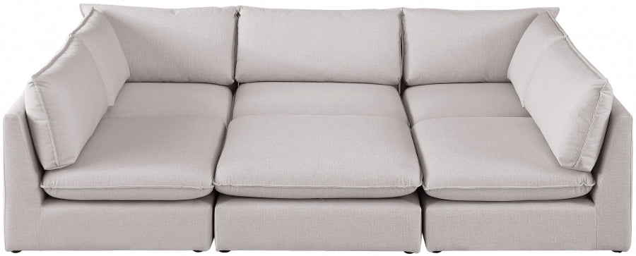 Sectionnel modulaire en lin Mackenzie