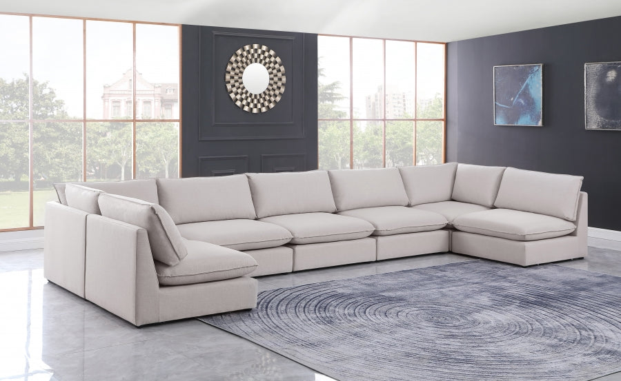 Sectionnel modulaire en lin Mackenzie