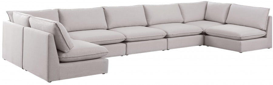 Sectionnel modulaire en lin Mackenzie