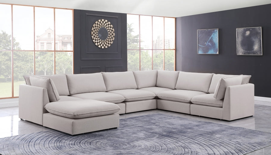 Sectionnel modulaire en lin Mackenzie