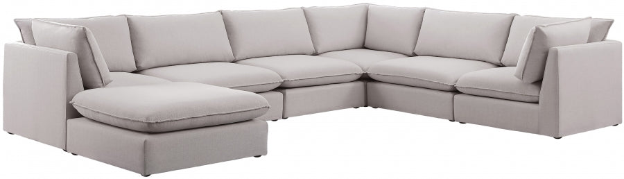 Sectionnel modulaire en lin Mackenzie