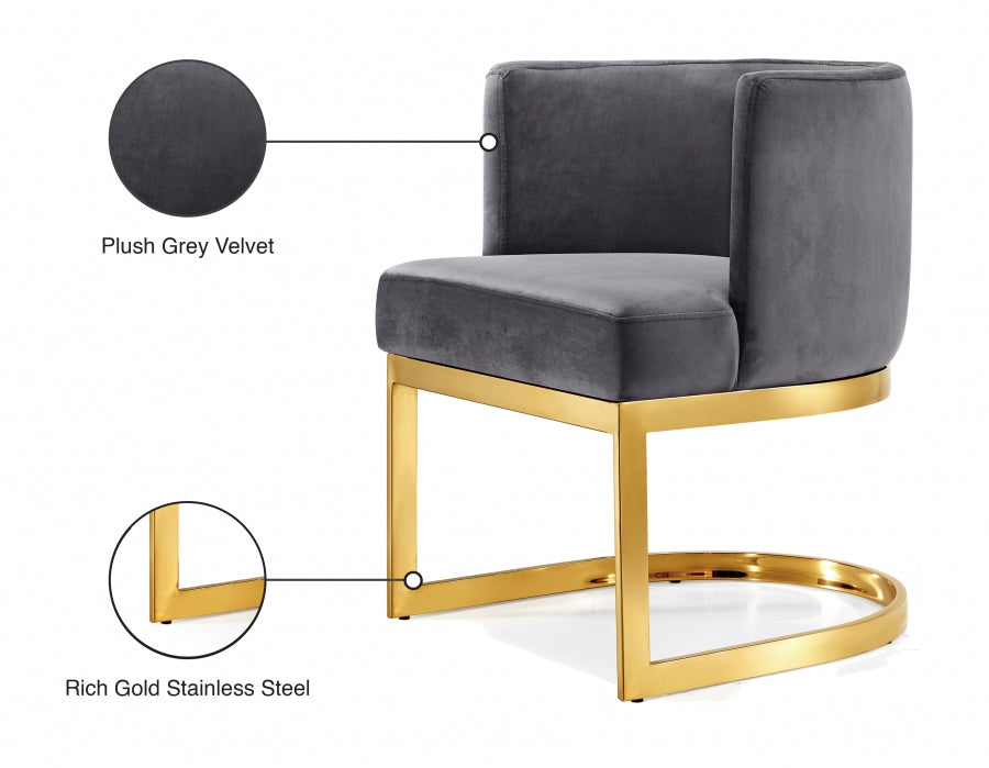 Chaise de salle à manger en velours Gianna