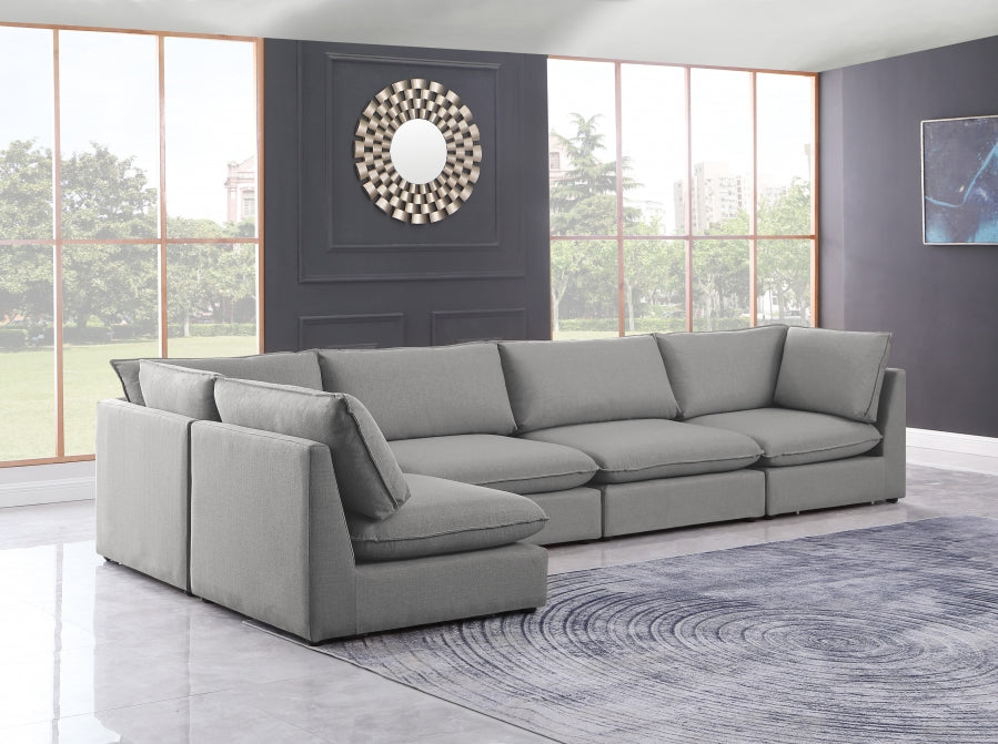 Sectionnel modulaire en lin Mackenzie