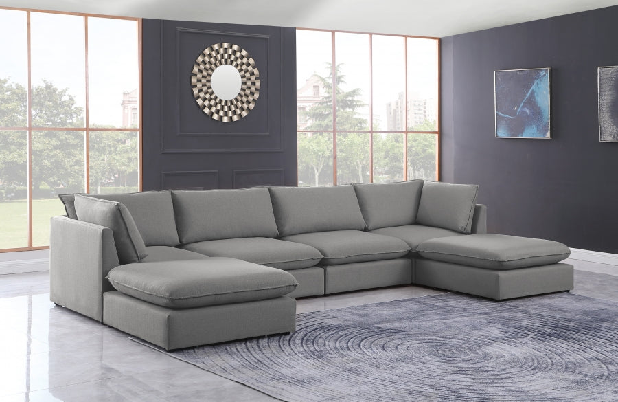 Sectionnel modulaire en lin Mackenzie