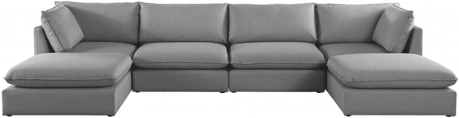 Sectionnel modulaire en lin Mackenzie