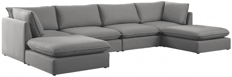 Sectionnel modulaire en lin Mackenzie