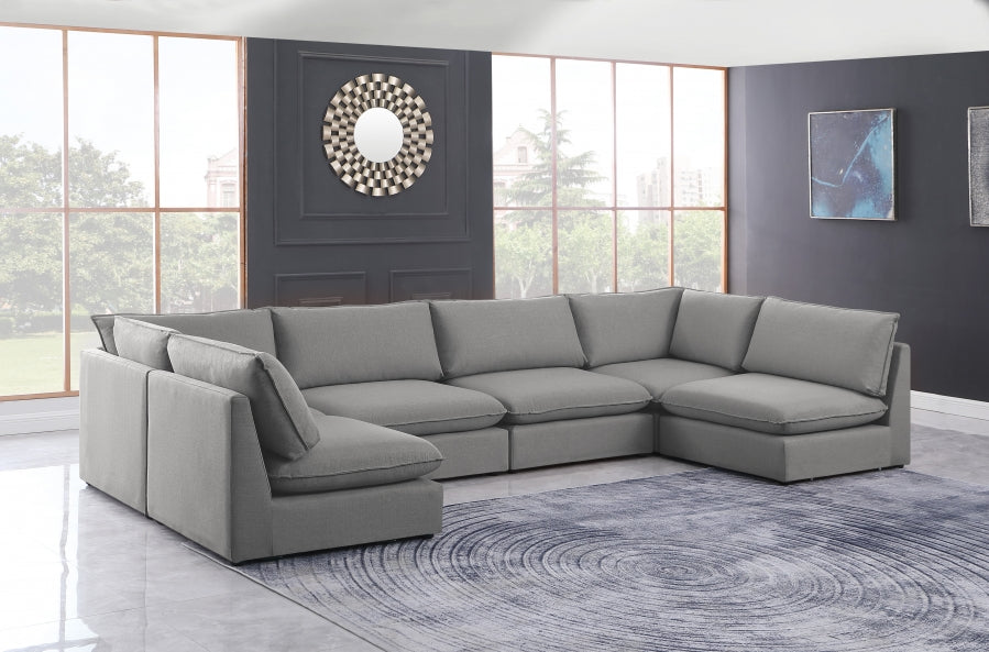 Sectionnel modulaire en lin Mackenzie