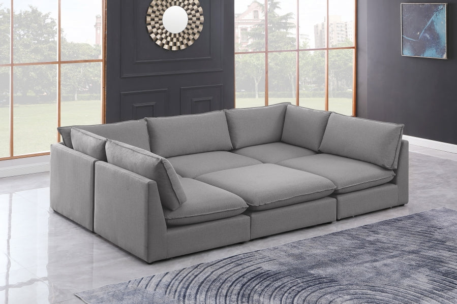Sectionnel modulaire en lin Mackenzie
