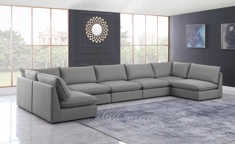 Sectionnel modulaire en lin Mackenzie