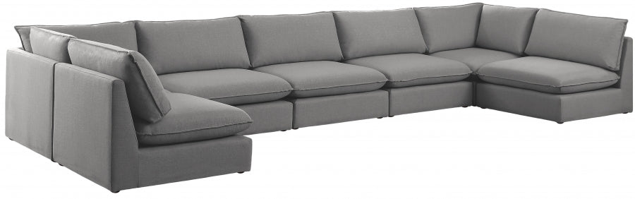 Sectionnel modulaire en lin Mackenzie