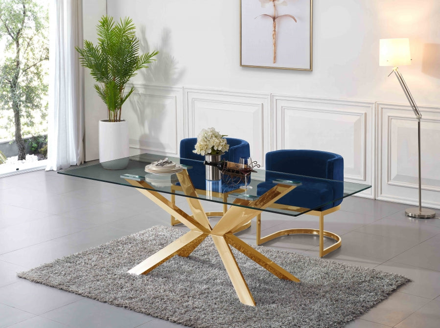 Chaise de salle à manger en velours Gianna