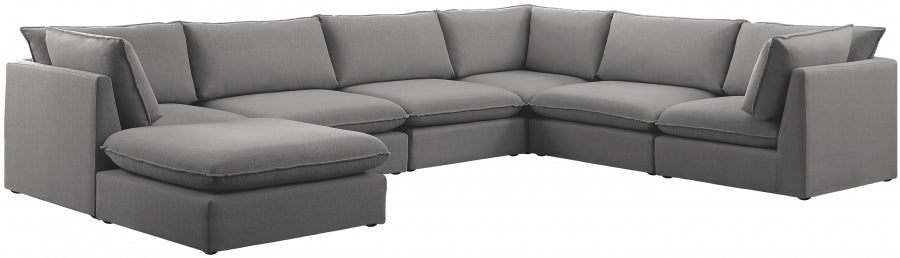 Sectionnel modulaire en lin Mackenzie
