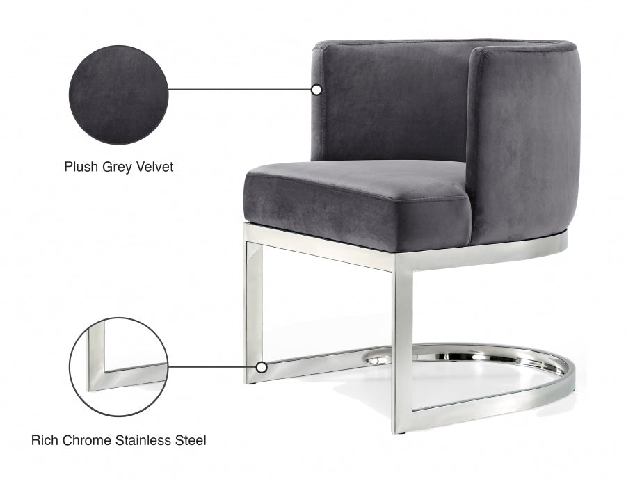 Chaise de salle à manger en velours Gianna